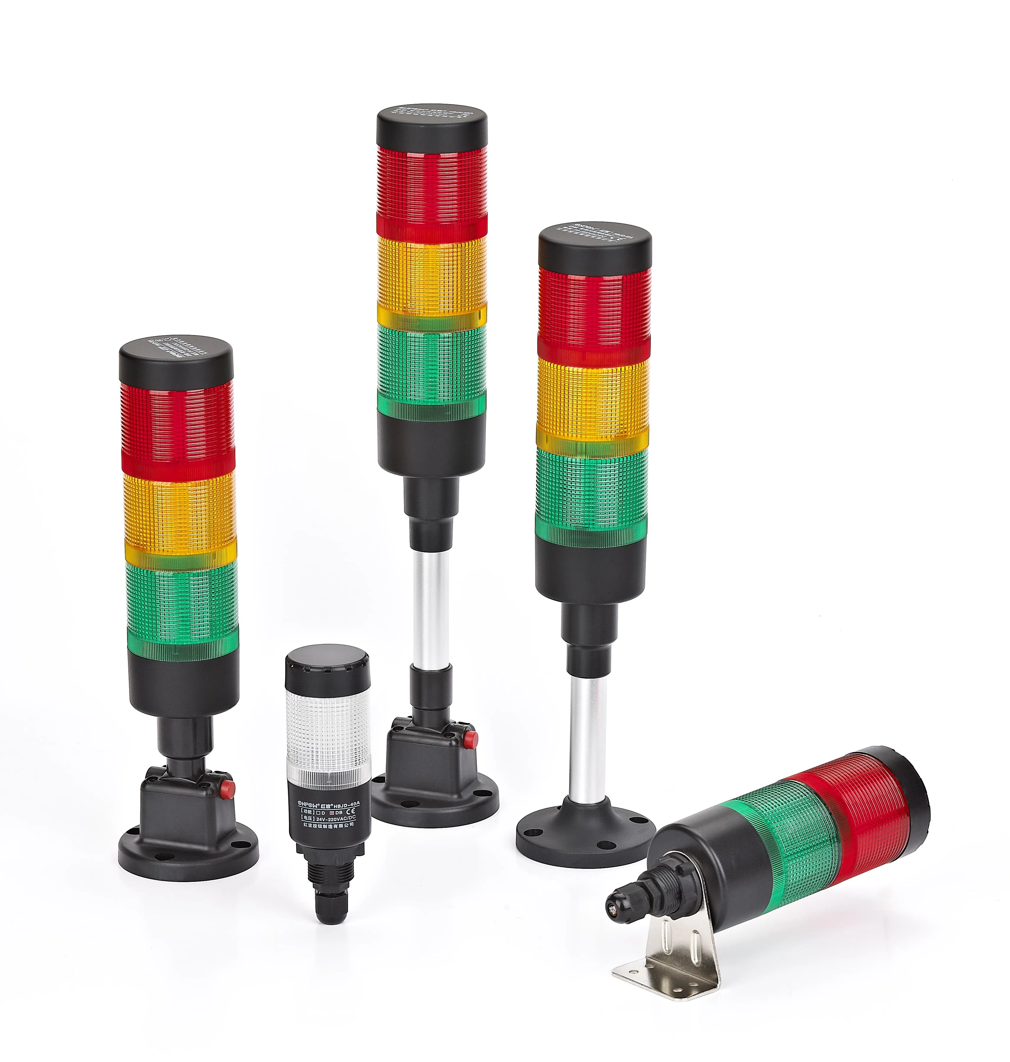 ONPOW 40mm 3 layers LED strobe warning lights with buzzer HBJD-40A,CE,ROHS,REACH