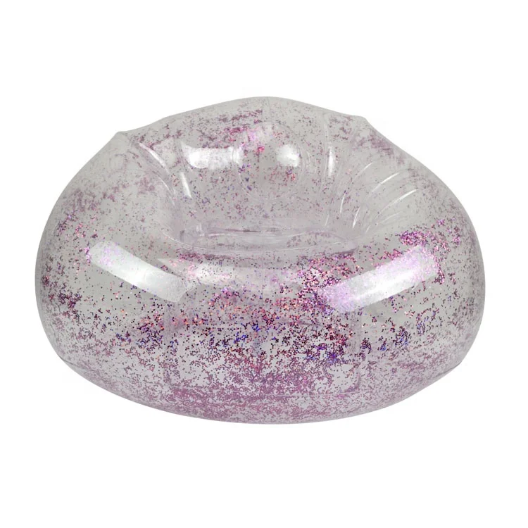 Pink Glitter Sofa Furniture Single Seat Chair Inflatable Lounge Chair