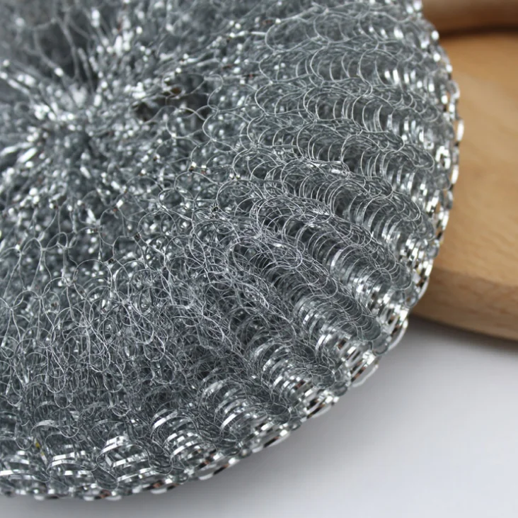 Galvanized Mesh Stainless Steel Scourer Sponge Scrubber Pot Cleaning