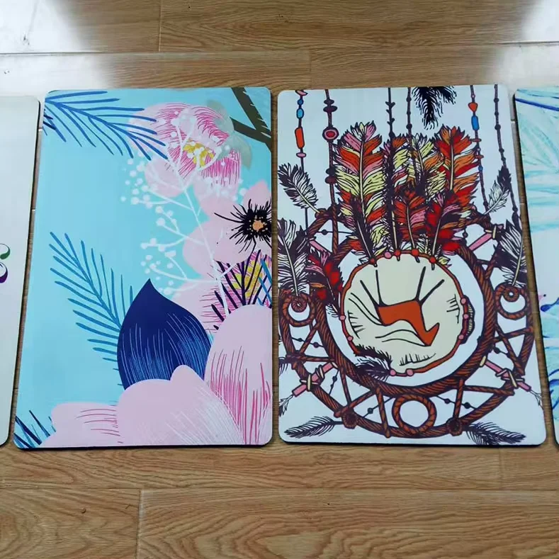 Top Quality 60x40cm Custom Yoga Mat 5mm Natural Rubber Yoga Mat with Free Engraving Personalized Logo