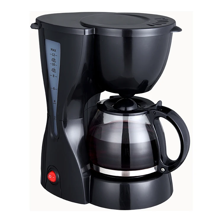 Large electric 10 12 cups semi automatic drip coffee machine with filter and high volume