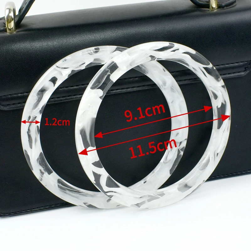 Deepeel  HE007 11.5CM Bag Accessories O Ring Resin Buckles Plastic Bag Handle