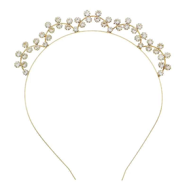 Zirconia Hairband Tiara for Girls Bridal Modern Stylish Headbands Flower Children Crystal Headpieces For Women Hair Decoration