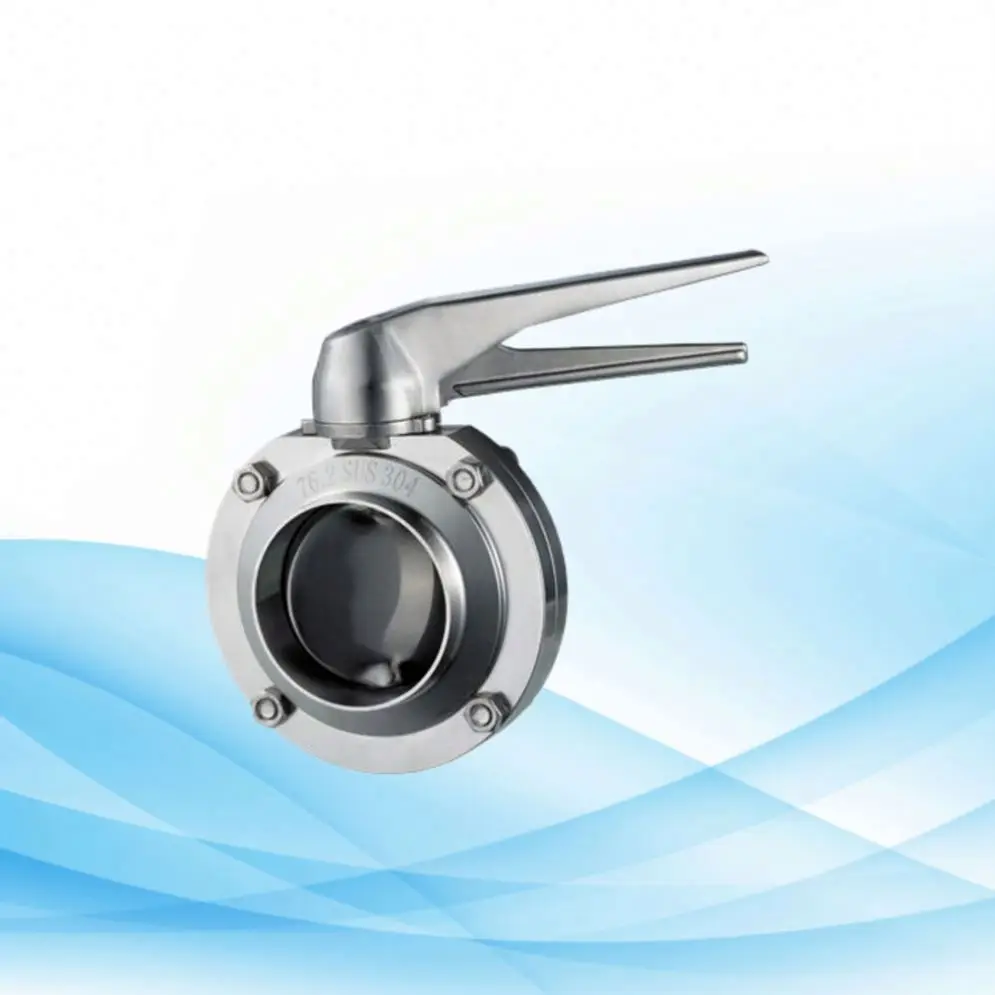 Food-Grade 304 Stainless Steel Sanitary Flanged Butterfly Valve From Expert Manufacturer