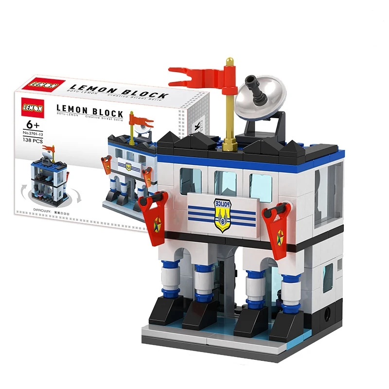 Mini Street View Toys Plastic Building Block Hot Sell DIY Assembly Educational Building Blocks Toys For Kids