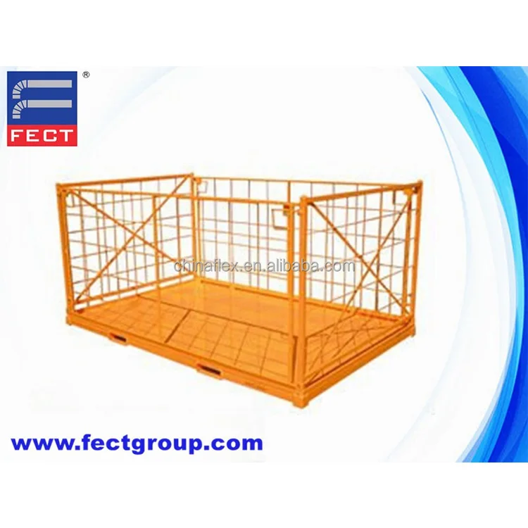Packaging Custom Collapsible Warehouse Large Storage Container Collapsible Plastic Pallet Box For Sale steel pallet