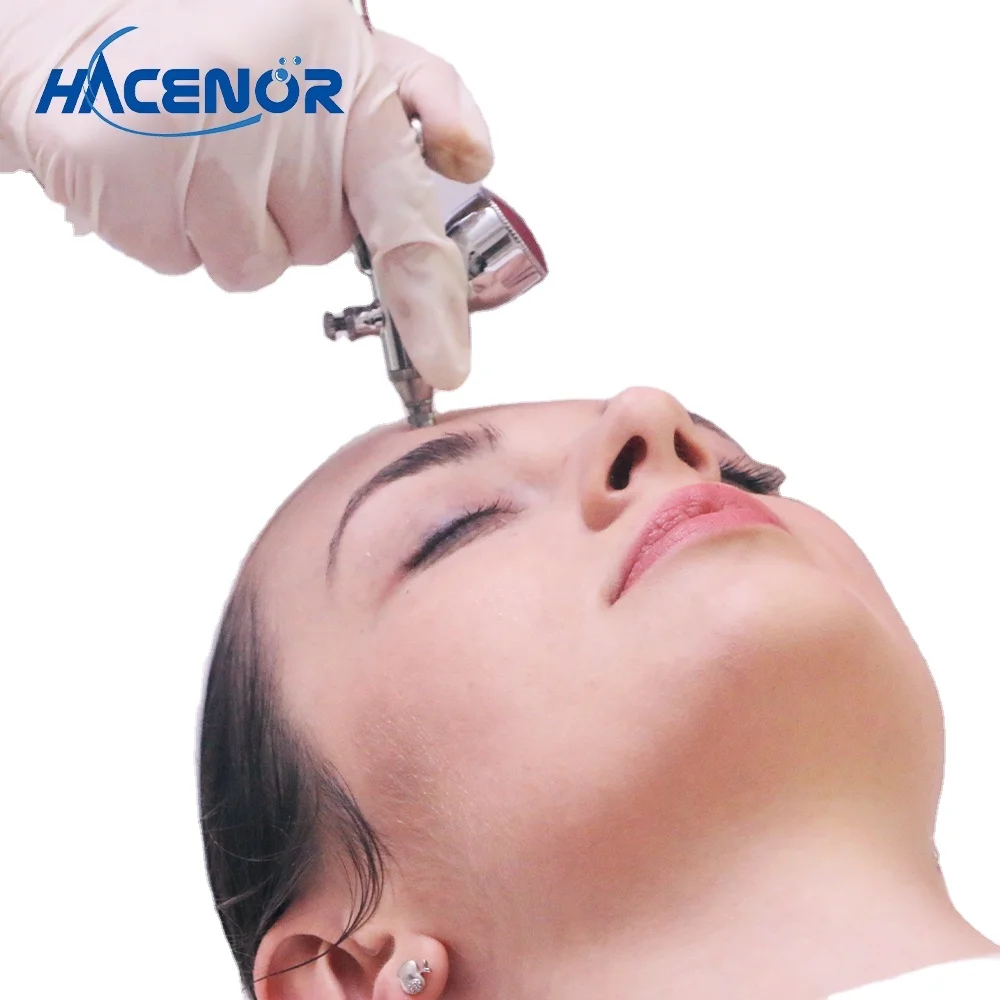 Hacenor portable facial beauty salon equipment personal skin care machine jet peel oxygen injection sprayer rejuvenation water