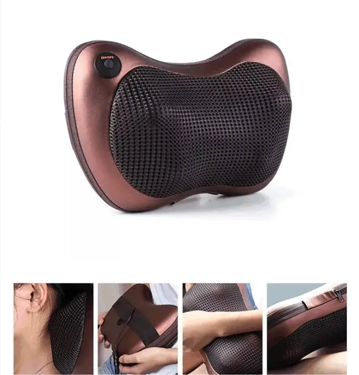 2024 Wholesale Shiatsu Head Shoulder Back Neck Massager Deep Tissue Kneading Electric Vibrator Massage Pillow