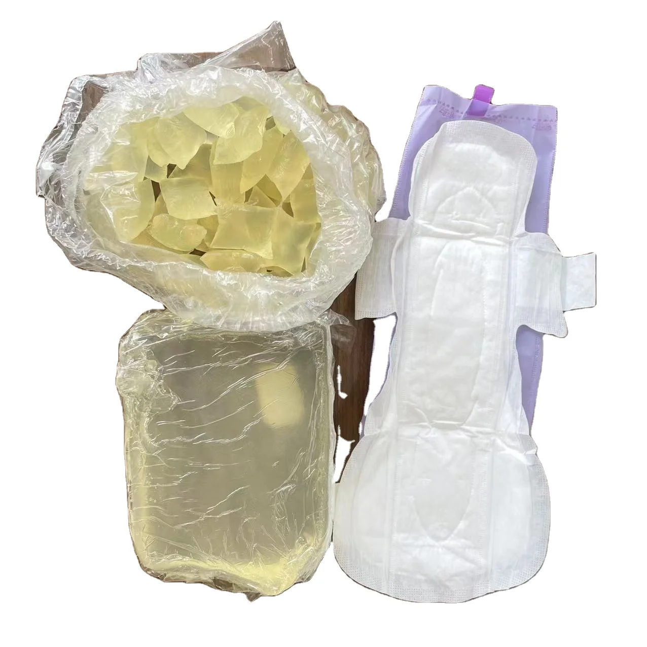 Positioning Hot Melt Glue Pressure Sensitive Adhesive Glue for Sanitary Napkin