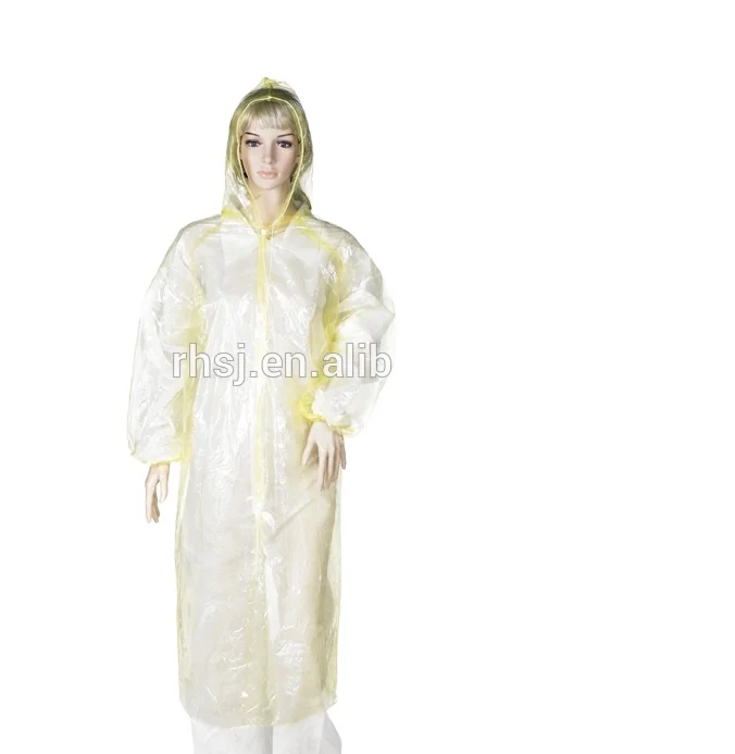 Wholesale PE disposable lab coat visitor protect coat