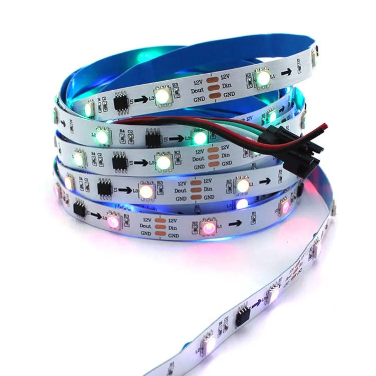 Addressable smart 5V 12V WS1903 LED strip bulk lights dream fullcolor running changing color led strip