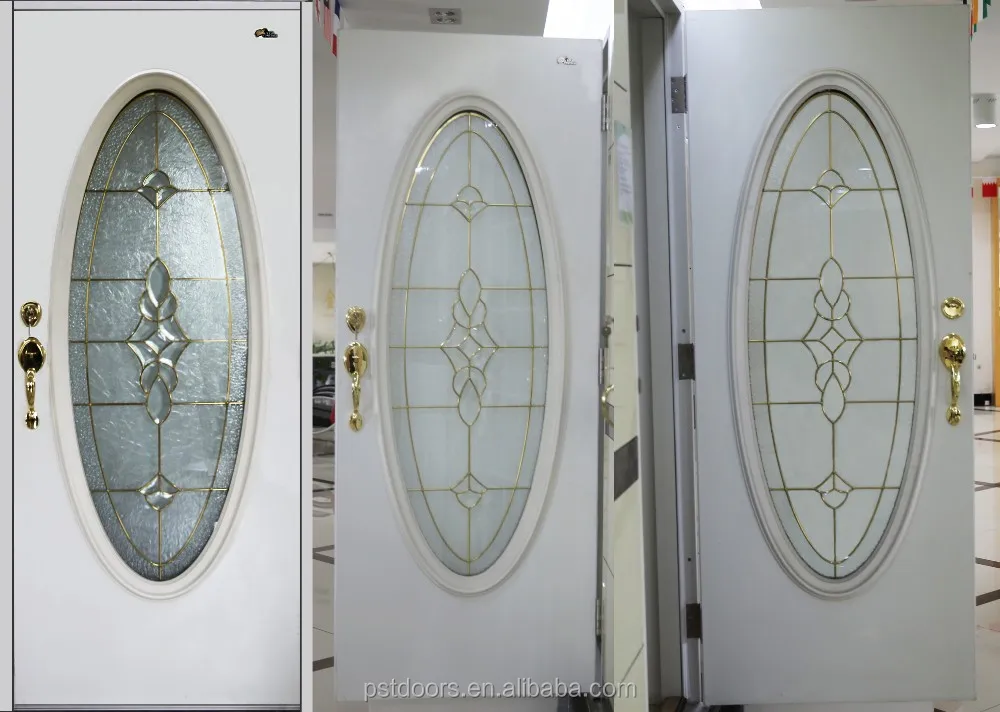 White Primed Steel Entrance Door With Wood Jamb