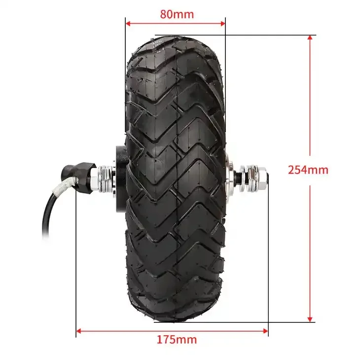 10 inch Hub Motor ebike Scooter 48V1200W Brushless Gearless Hall Motor
