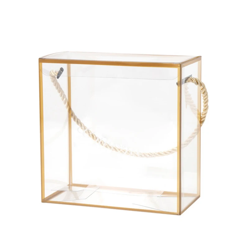 Custom Snowflake Crisp Clear Plastic Gift Box PET Candy/Cookie/Chocolate Gift Packaging Box Wedding Tote Plastic Bag