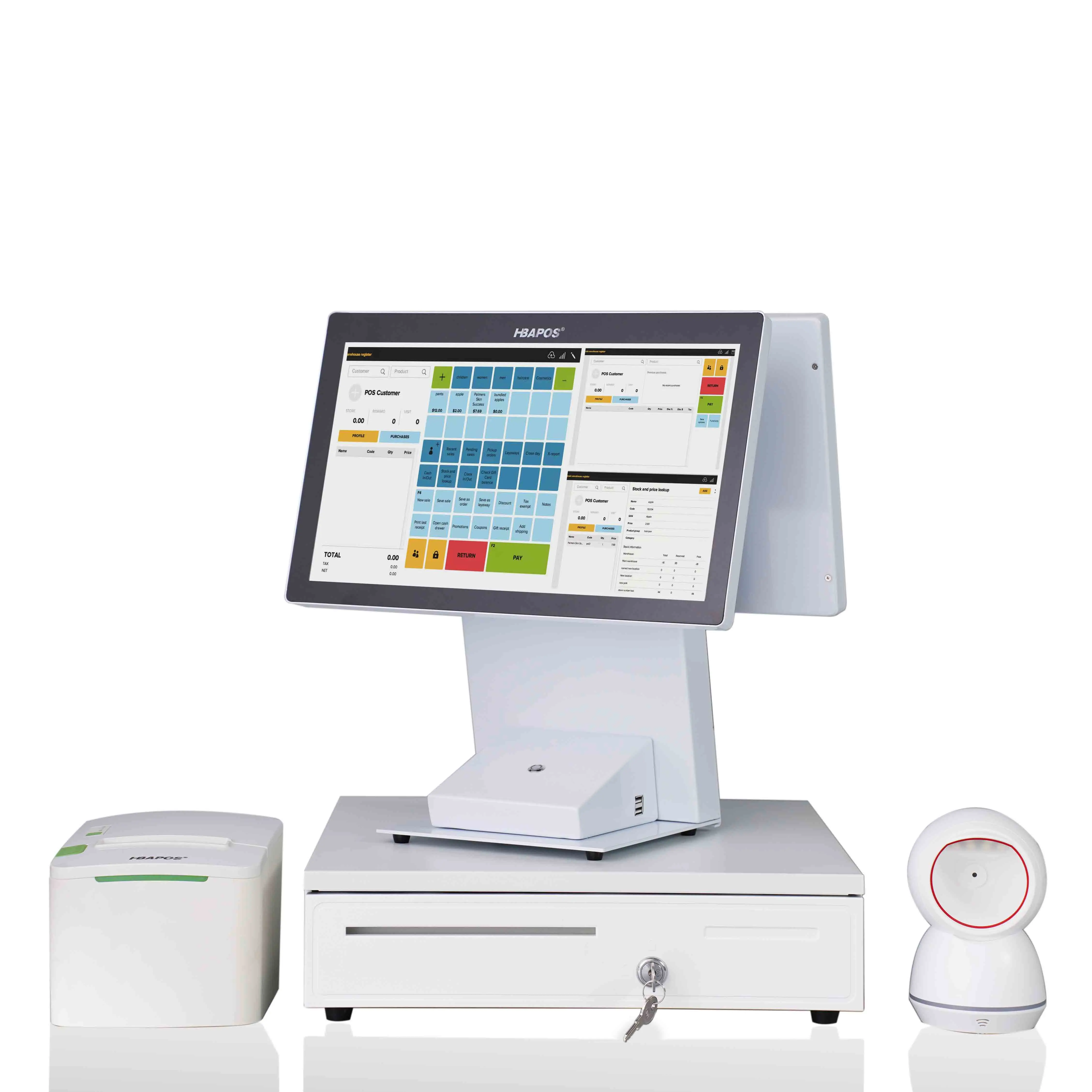HBAPOS Q3TAIO Best pos solution for small business point of sale system oem