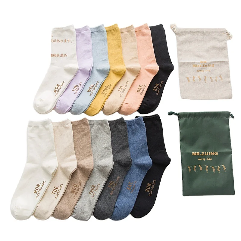
High Quality Manufacturer Socks Women Summer Creativity Week Socks 