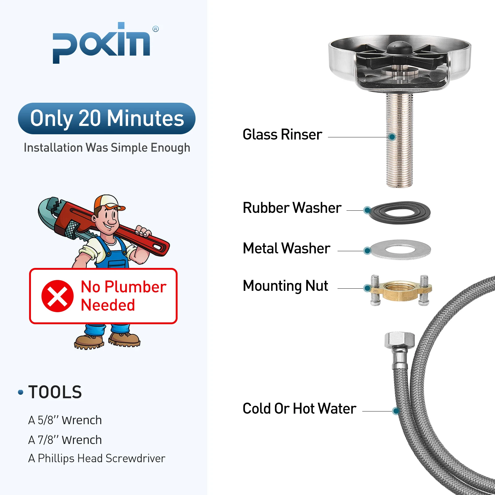 Automatic glass cup rinser kitchen sink baby bottle washer machine bar accessories