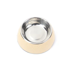 New design pet supplies bowl stainless steel double pet bowls dog food water feeder melamine round salad bowl