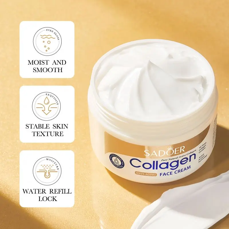 OEM SADOER Natural Organic  Collagen Hydrating Anti Aging Face Whitening Cream For All Skin