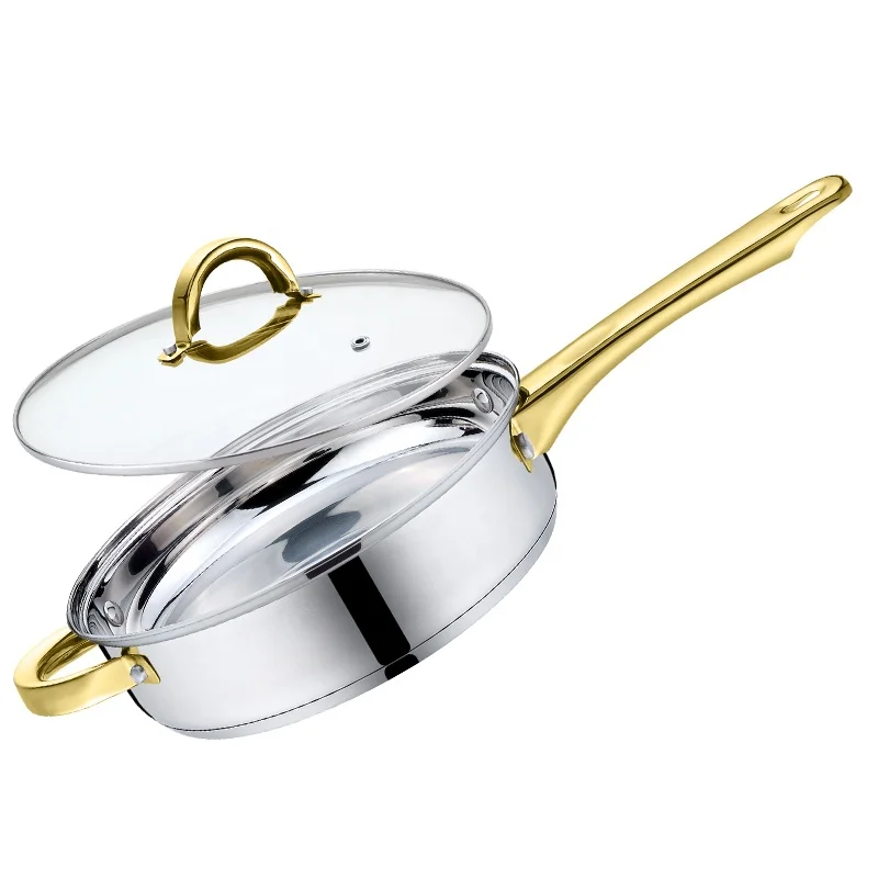 Best Selling Stainless Steel Frying Pan Homekitchen Induction Frypan Nonstick Stainless Steel Frying Pan