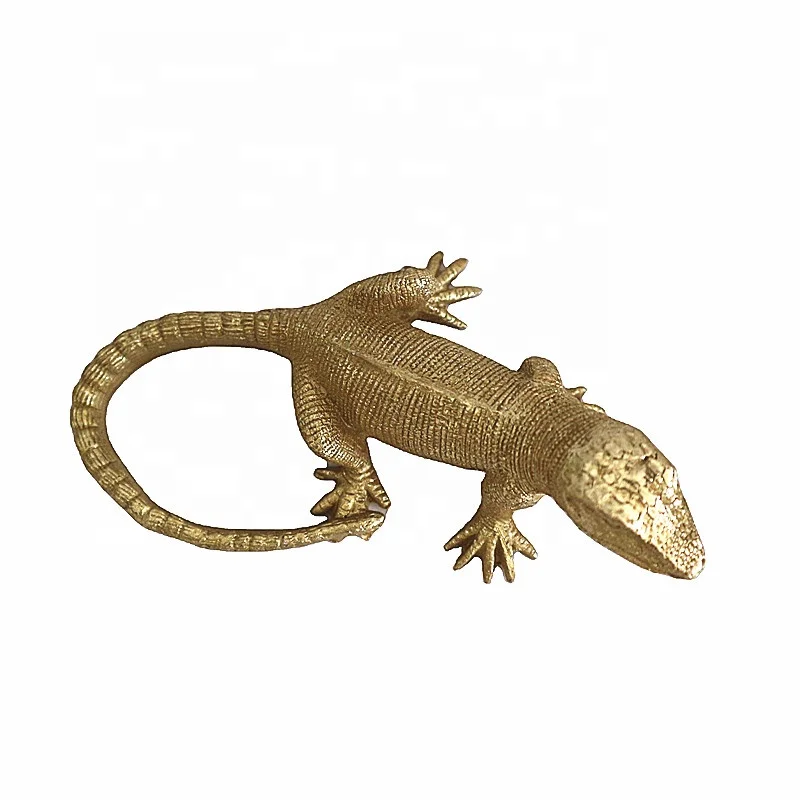 Indoor Home Decor Animal Sculpture Ornament Resin Chameleon Figurine Model Style Lizard Statue for Wall
