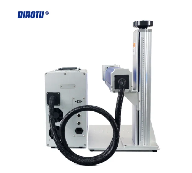 Diaotu 20w 30w 60w JPT M7 MOPA Split Type Color Fiber Laser Marking Machine Price Fiber Laser Engraver For Metal