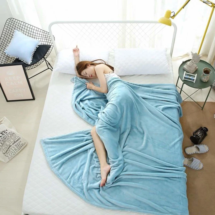 Super Soft Cozy Breathable custom 100% polyester flannel eco-friendly GRS certificated plain plush fleece plaid blanket