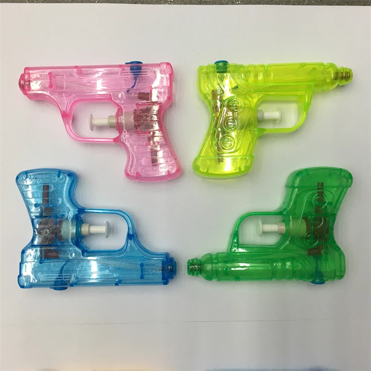 HONGDA small water gun toy transparent plastic spray kids promotional gift summer pistol small squirt custom logo outdoor beach