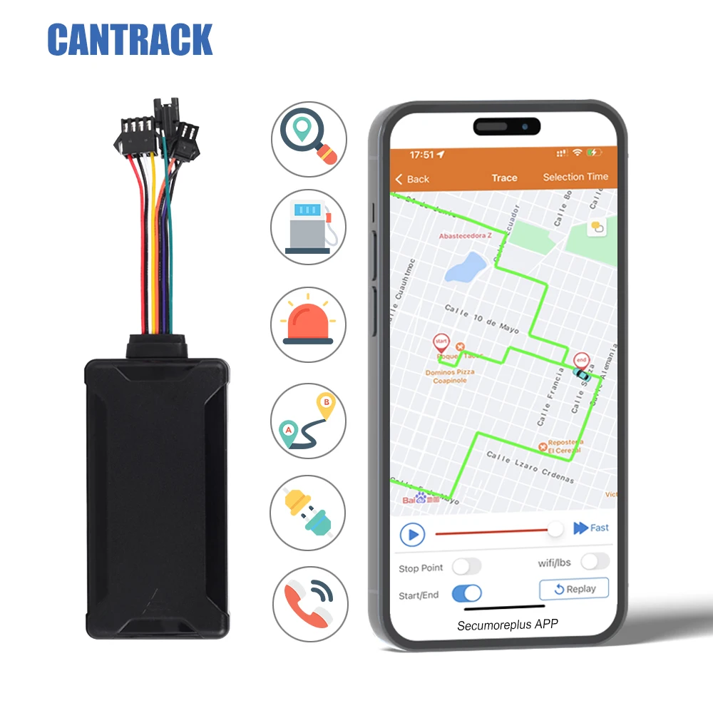 G06L car gps tracker locator real time with ios android app tracking device