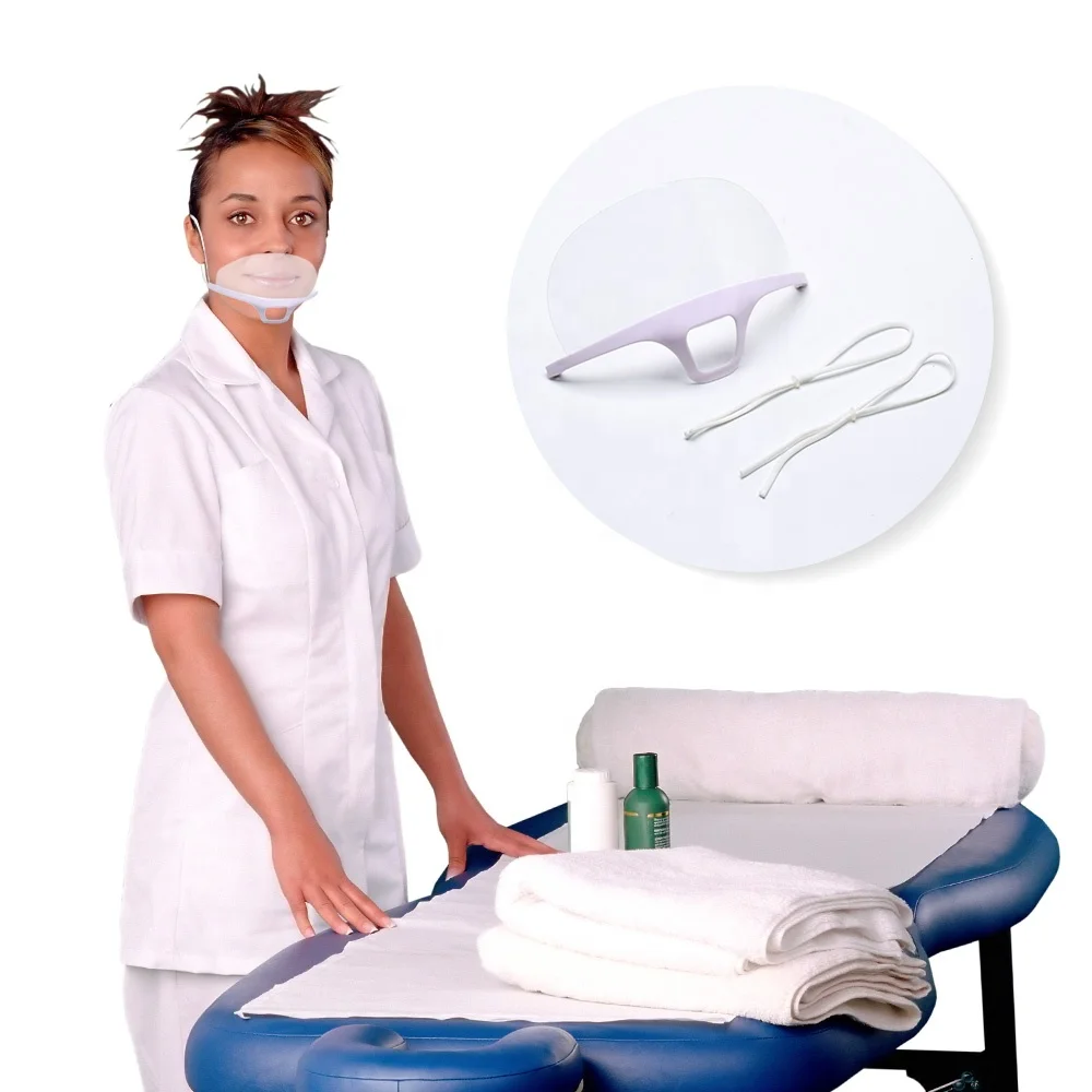 Reused Transparent Anti-fog Face Mask Plastic Comfortable Spittle Shield Tattoo Mouth Cover Kitchen Catering Mask