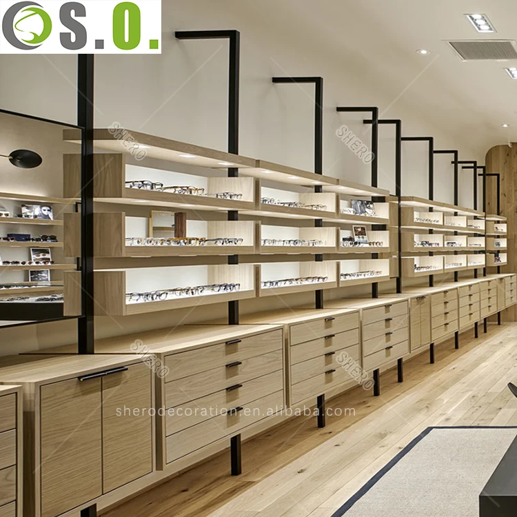 Modern shop optical display with display racks for mall