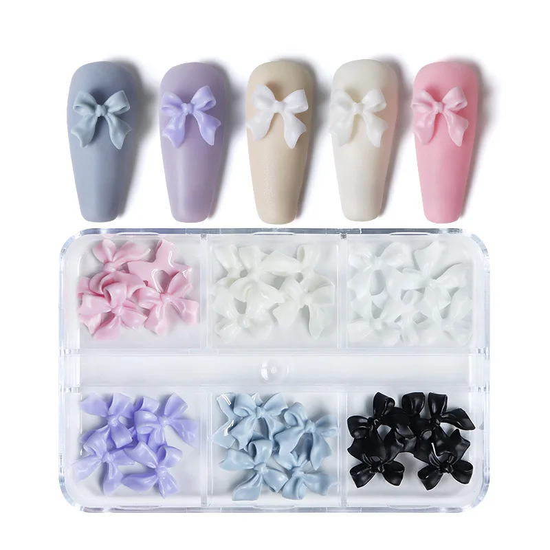 Press On Nails Decoration Best Selling Nail Accessories Bow Design Nail Charms Wholesale 30PCS/BOX