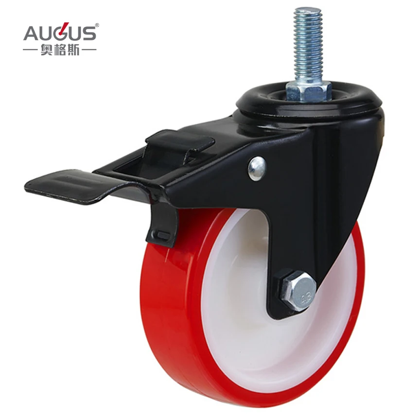 4 inch moving trolley wheel industrial swivel polyurethane caster wheel