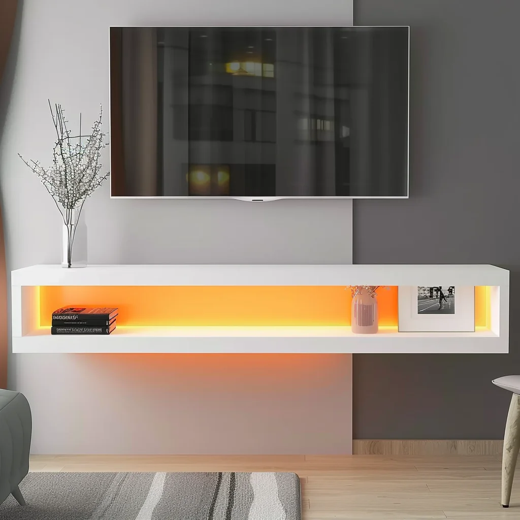 TV Stand and Coffee Table Set Electric Fireplace Living Room Furniture with TV Cabinet