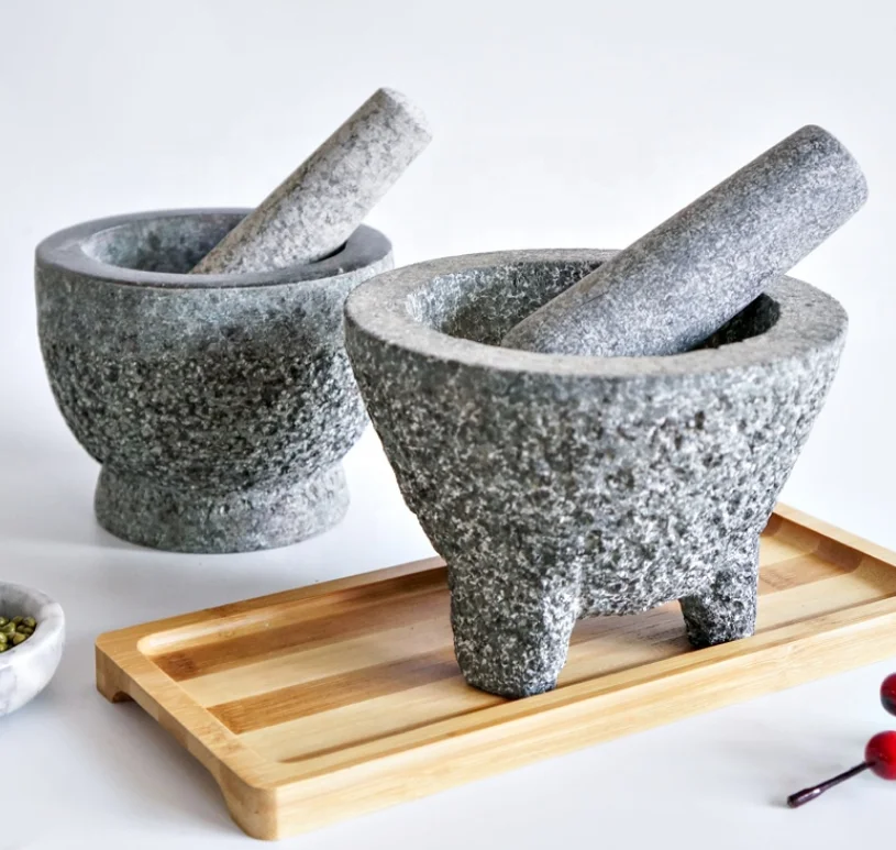 Professional Home Kitchen Must-Have Custom Granite Garlic Pestle Set Natural Granite Grinder by Manufacturers