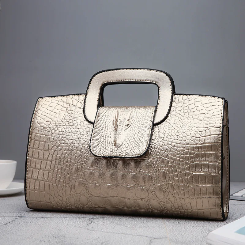 Luxury Ladies Elegant Evening Clutch Bags Handbag PU Leather Hand Bag Business Style Crocodile Clutch Bag