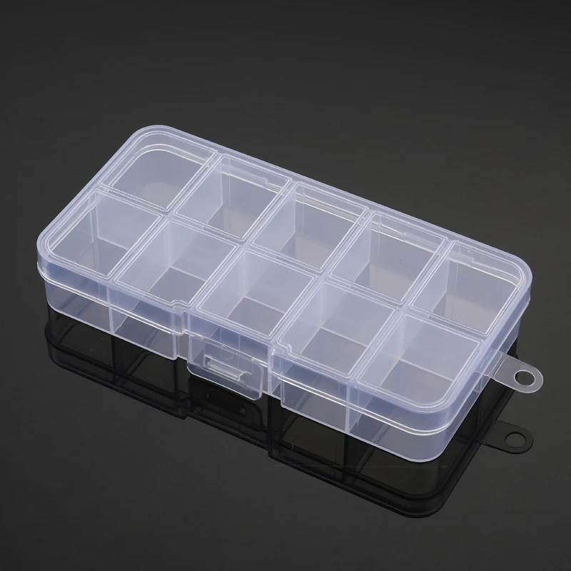 1Pc Multifunctional Clear Plastic Organizer Box with Grids Container Craft Storage for Beads Organizer Art DIY Jewelry X17