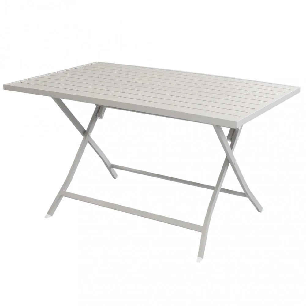 Outdoor Aluminum Folding Table Rectangular Portable Dinner Table Sturdy Desk Lightweight Zero Assembly Easy to Fold and Storage