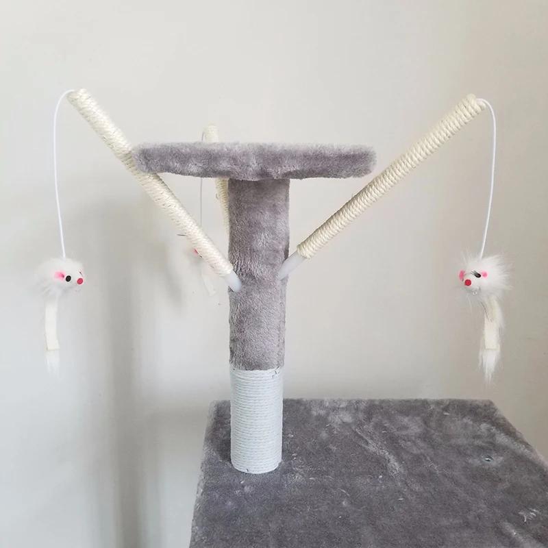 Cat Tree  Tower  Condo Sisal Scratching Posts with Jump Platform and Cat Ring Cat Furniture Activity Center Kitten Play