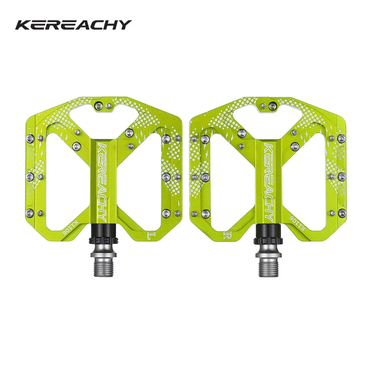 KEREACHY customized multi-color high-strength non-slip aluminum alloy mountain bike pedal 3 bearing bicycle pedal
