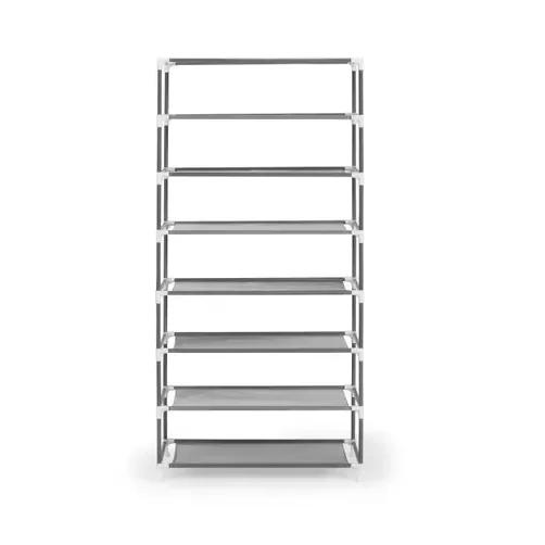 Stackable Shoe Rack and Storage Wardrobe (Black) Oxford fabric