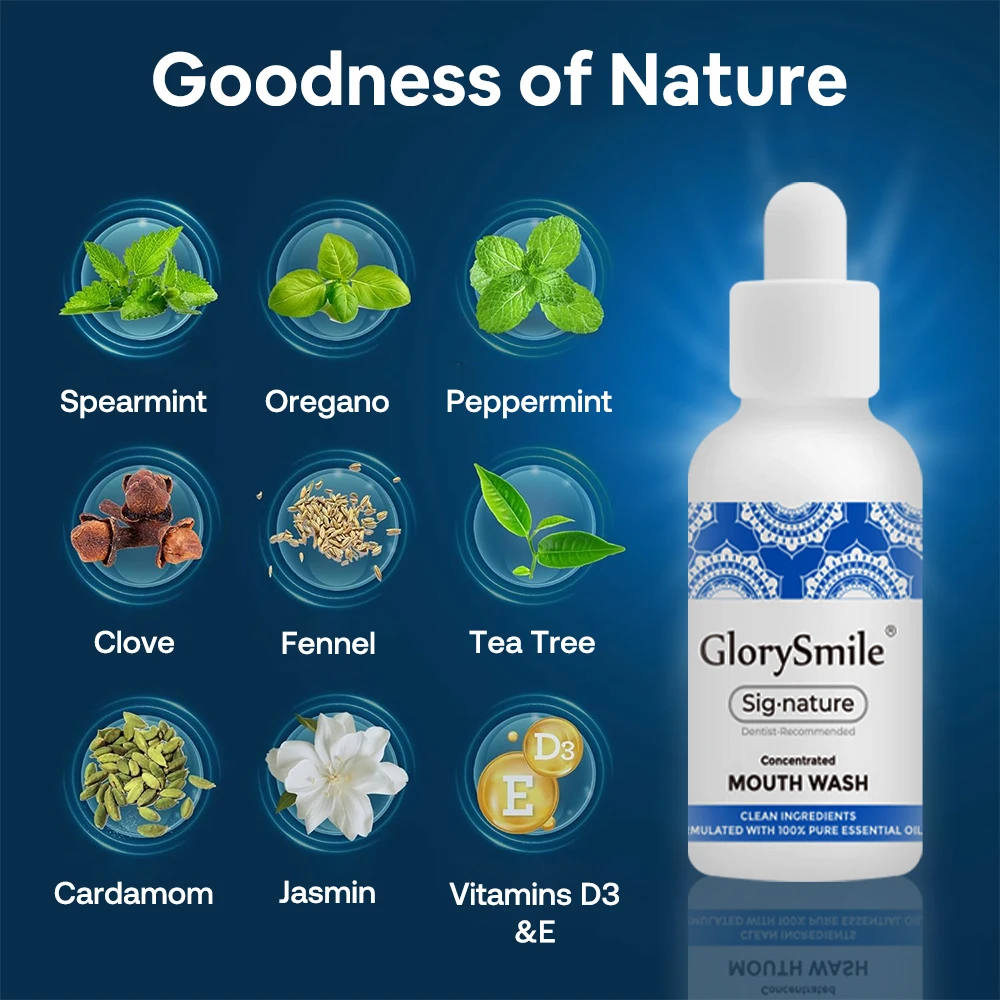 For Water Flosser Rinse IRRIGANT Concentrate Mouthwash 1:8 Alcohol Free Strong Mint Mouthwash Essence