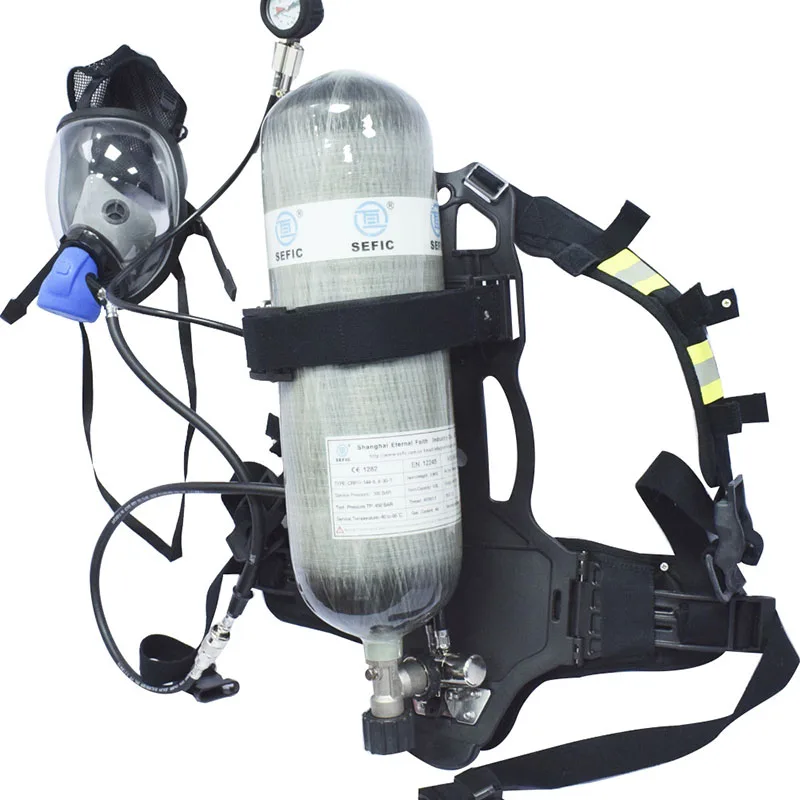 Carbon Fiber Cylinder Firefighter Equipment SCBA Self-contained Breathing Apparatus