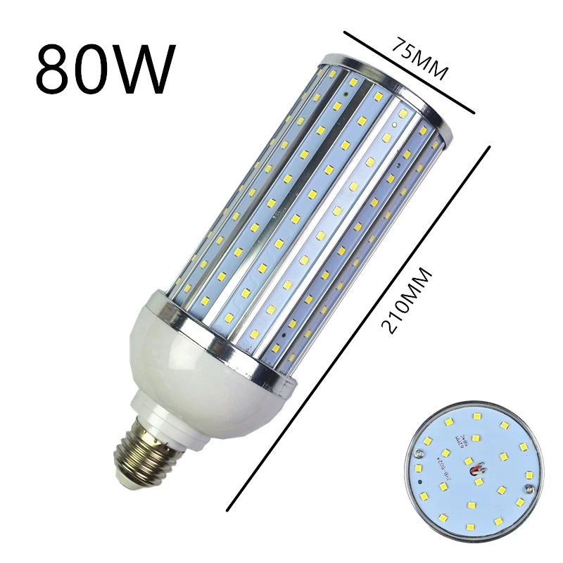 LED Bulb Aluminum shell lamp 18W25W30W40W50W 60W 80W 100W 220V E14 E26 E27 E39 E40 LED Corn light street lamp Cool Warm White