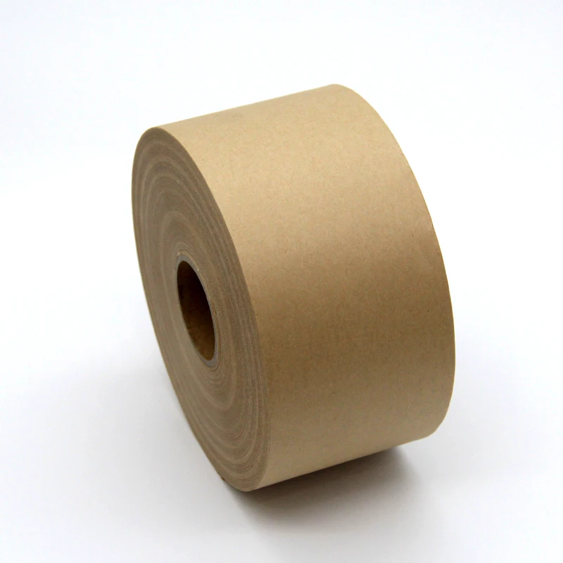 60g Carton Packing Tape Custom With logo Printing Brown Natural Paper Tape Water Activated Tape
