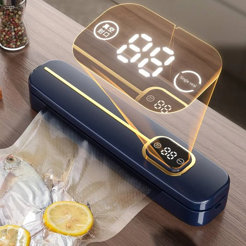 Household food preservation machine automatic vacuum sealer food small plastic sealing machine portable mini