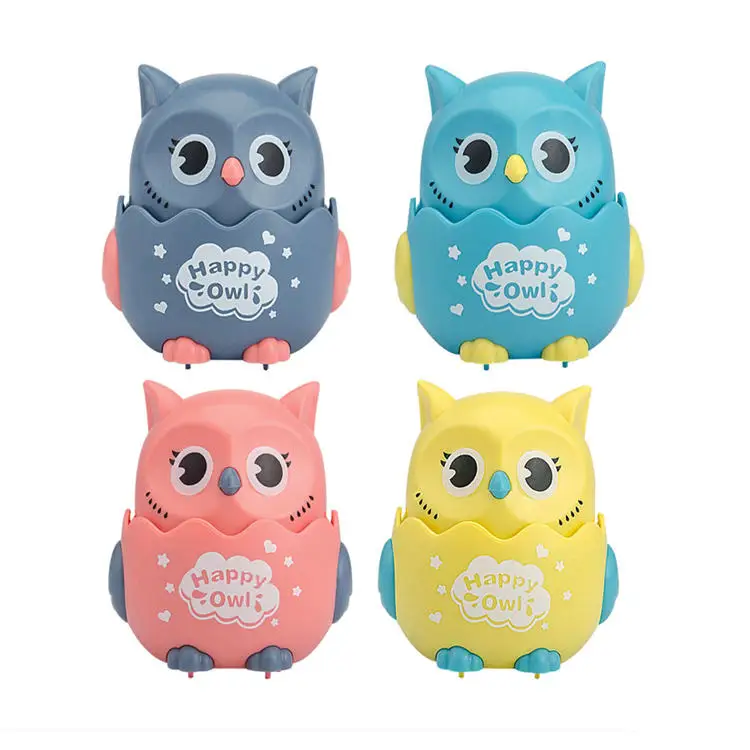 JTX165 Owl Vehicle Mini Cars Press Sliding And Go Toy For Kids Cute Baby Educational Toy Pressing Cartoon Motorcycle Animal Toy