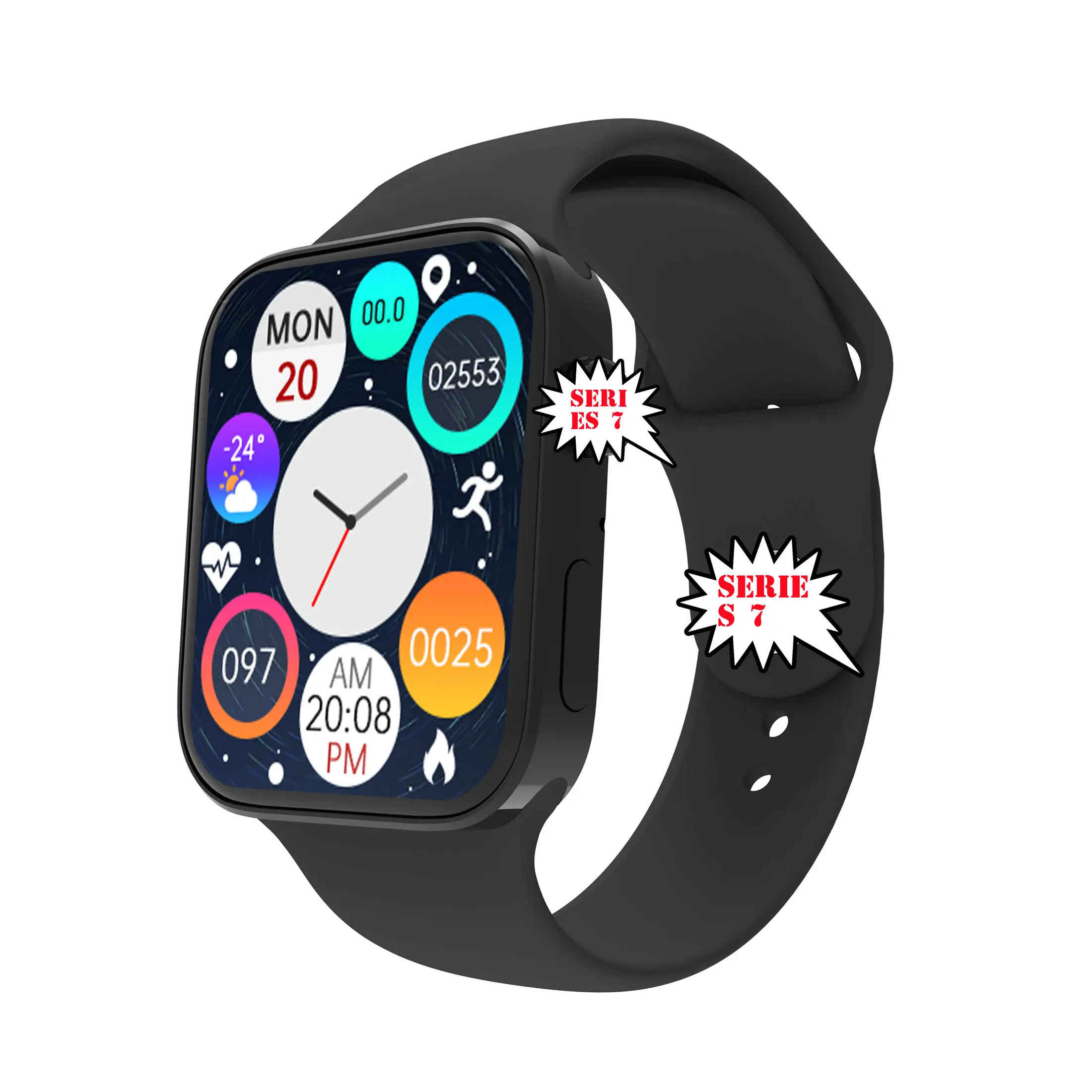 2021 New Arrivals Watch Series 7 Wireless Charging BT Call Full Touch Heart Rate N76 Sport Smart Watch Bracelet Waterproof