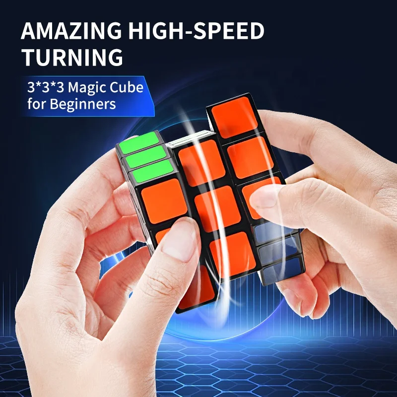 3x3x3 Black Bottom 3D Magic Cube Intelligent Beginner Cube Stress Relief Game Magic Cube Puzzle Toys For Kids And Adults