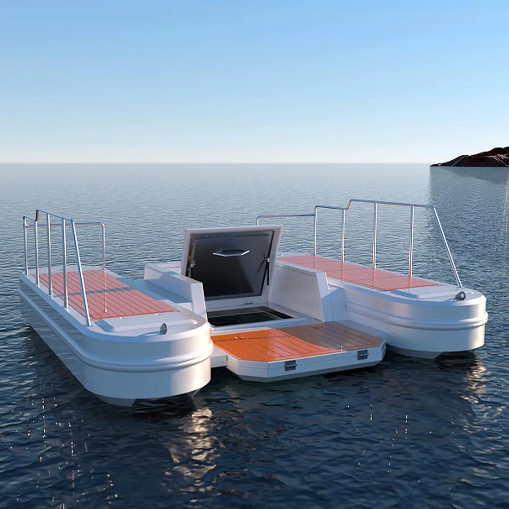 Kinocean 2024 Luxury Hybrid-Watercraft Submarine Boat Best Price Underwater Sightseeing Daytime Yacht Aluminum Hull Outboard